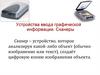 Устройства ввода графической информации. Сканеры