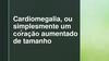 Cardiomegalia, ou simplesmente um coração aumentado de tamanho