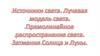 Источники света. Лучевая модель света. Прямолинейное распространение света. Затмения Солнца и Луны