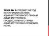 Предмет, метод, источники и система административного права и административно-процессуального права