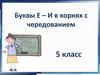 Буквы Е – И в корнях с чередованием. 5 класс