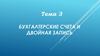 Бухгалтерские счета и двойная запись. Тема 3