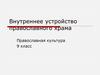 Внутреннее устройство православного храма. Православная культура