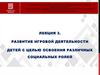 Развитие игровой деятельности детей с целью освоения различных социальных ролей  (лекция 3)