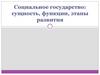 Социальное государство: сущность, функции, этапы развития