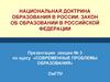 Современные проблемы образования. Национальная доктрина образования в России
