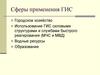 Сферы применения ГИС
