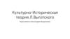 Культурно - историческая теория Л. Выготского