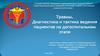 Травмы. Диагностика и тактика ведения пациентов на догоспитальном этапе