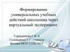 Формирование универсальных учебных действий школьника через виртуальный эксперимент