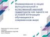 Формирование в лицее функциональной и естественной-научной грамотности как одного из условий интеграции обучающихся
