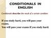 Conditionals in english