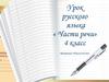 Части речи. 4 класс