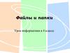 Файлы и папки. Урок информатики в 4 классе