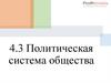 Политическая система общества