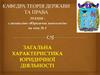 Загальна характеристика юридичної діяльності