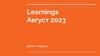 Learnings. Август 2023