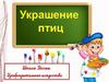 Украшение птиц