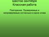 Проверяемые и непроверяемые согласные в корне слова. Повторение