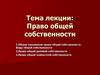 Право общей собственности