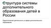 Структура системы дополнительного образования детей в России