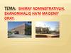 Shimay adminstrativlik, ekanomikaliq ha’m ma’deniy oray