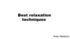 Best relaxation techniques