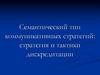 Семантический тип коммуникативных стратегий: стратегия и тактики дискредитации