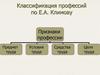 Классификация профессий по Е.А. Климову