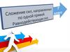 Сложение сил, направленных по одной прямой. Равнодействующая сил