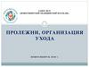 Пролежни. Организация ухода