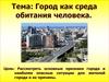 Город как среда обитания человека. Современные города в зависимости от количества жителей