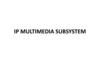 IP multimedia subsystem