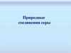 Природные соединения серы