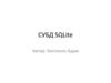 СУБД SQLite. Введение в SQLite