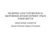 Медичне спостереження за здоровими дітьми перших трьох років життя