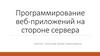 Программирование веб - приложений на стороне сервера