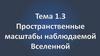 Пространственные масштабы наблюдаемой Вселенной. Тема 1.3