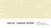 English - language authors