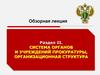 Система органов и учреждений прокуратуры, организационная структура