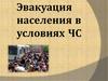 Эвакуация населения в условиях ЧС