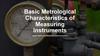 Basic Metrological Characteristics of Measuring Instruments