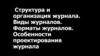 Структура и организация журнала. Виды журналов. Форматы журналов. Особенности проектирования журнала. Лекция 1