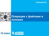 Операции с файлами и папками  (10 класс)