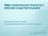Правописание предлогов с именами существительными