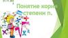 Понятие корня степени n