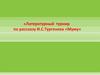 Литературный турнир по рассказу И.С. Тургенева «Муму»