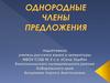 Однородные члены предложения