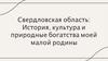 Свердловская область: История, культура и природные богатства моей малой родины. История Свердловской области