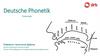 Deutsche Phonetik. Семинар